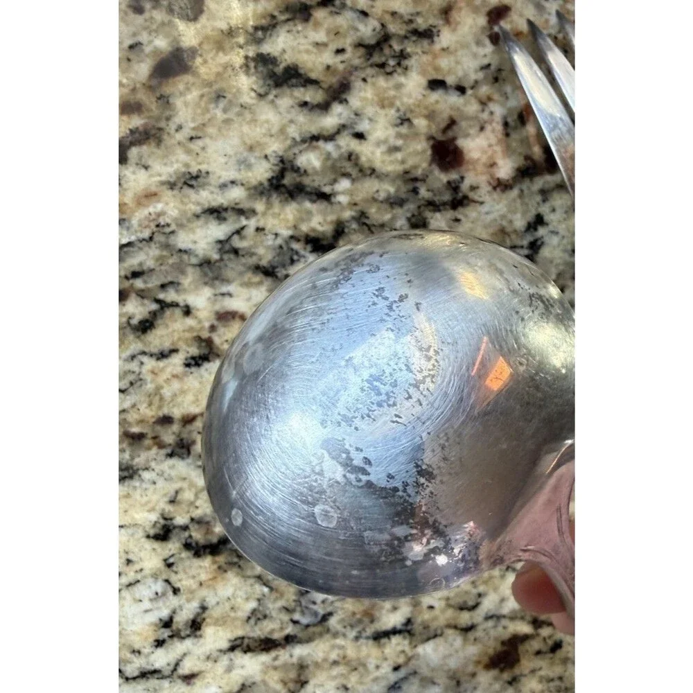1929 Lady Doris Princess Silver Plate Gravy Ladle Meat Fork Antique WM Rogers